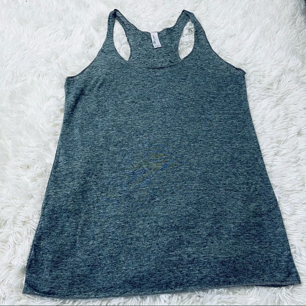 NWOT Over the Limit Gray Racerback Tank Top - Picture 5 of 13